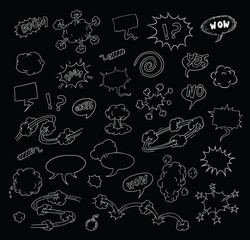  collection of comic icons. Vector illustration