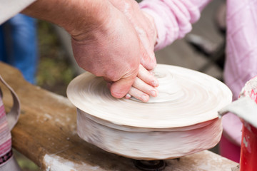 Child molds from clay