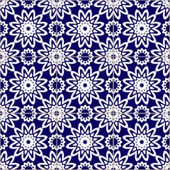 Poster Seamless patchwork pattern, tiles, ornaments © fafarumba