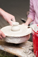 Child molds from clay