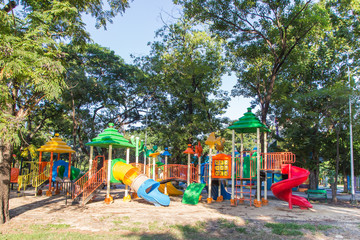 Fototapeta na wymiar Colorful children playground