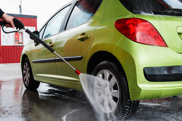 Automobile in the car wash