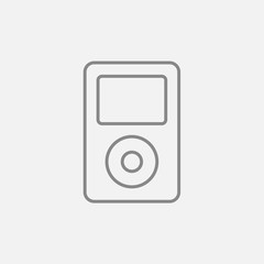 MP3 player line icon.