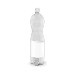 plastic beverage bottle with blank label