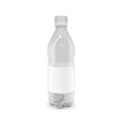 plastic beverage bottle with blank label