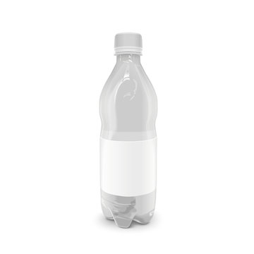 plastic beverage bottle with blank label