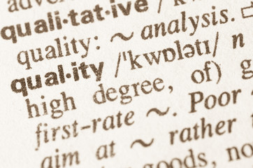 Dictionary definition of word quality