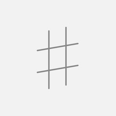 Hashtag symbol line icon.