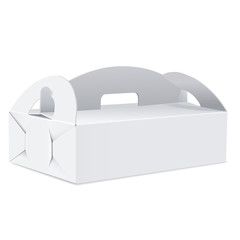 blank package box with handle