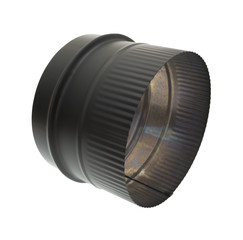 Black stove pipe adapter