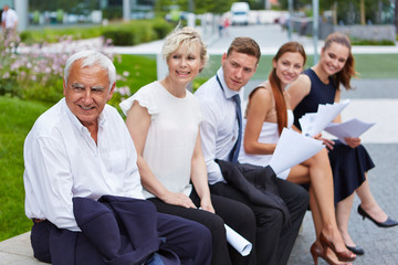 Application candicates waiting for job interview