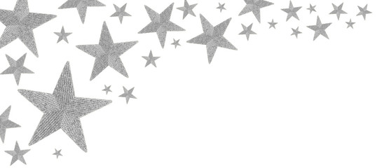 Christmas stars isolated on white 