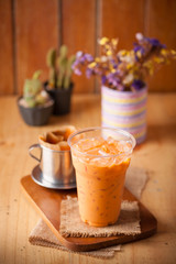 Iced Thai milk tea