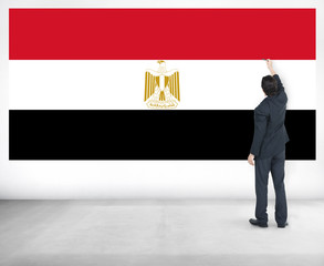 Egypt Flag Country Nationality Liberty Concept