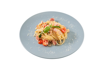 Pasta with tomato and cheese