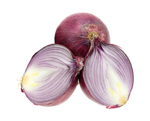 Large red onion cut in half and whole