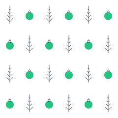 Elegant Christmas and New Year seamless patterns and cards