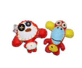 Сouple of felt monkeys