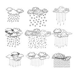 weather elements, vector illustration.