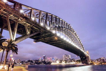 Sydney Harbour Bridge at night