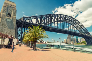 Poster Prachtig uitzicht op de Sydney Harbour Bridge © jovannig