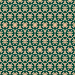 Seamless Pattern Brown Paper Abstract Stars Dark Green