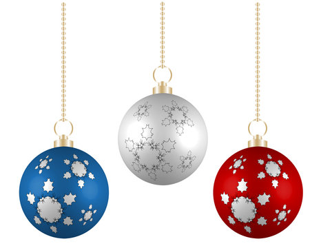 christmas balls in france colors