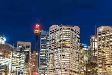 Wonderful night skyline of Sydney, Australia