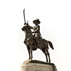 The Statue of King Taksin. The Great King Taksin riding on a horseback was unveiled in the middle...