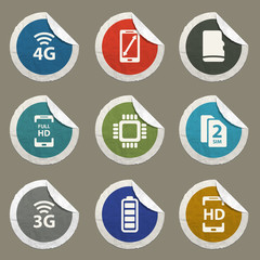 Smarthone specs simply icons