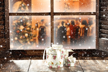 window sill and snow space 