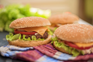 home made burgers