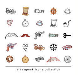 Steampunk collection, hand drawn vector illustration.