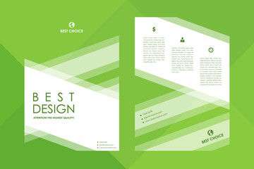 Set of brochure, poster design templates in abstract style