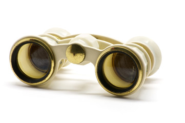 Theater white binoculars front
