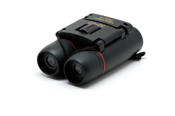 Isolated black binoculars