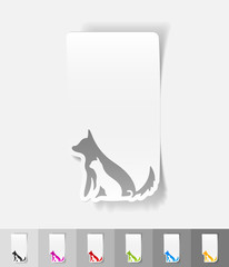 realistic design element. dog and cat