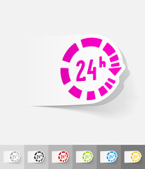 realistic design element. around the clock