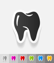 realistic design element. tooth