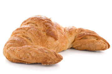 Fresh croissant on white
