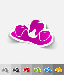 realistic design element. lost tooth