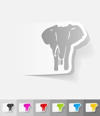 realistic design element. elephant