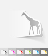 realistic design element. giraffe
