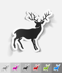 realistic design element. deer