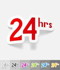 realistic design element. around the clock