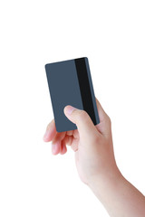 hand holding credit card