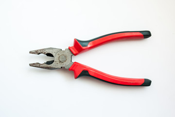 pliers tool on the white background 