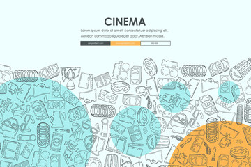 cinema Doodle Website Template Design