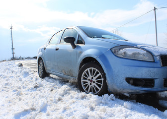 car in snow