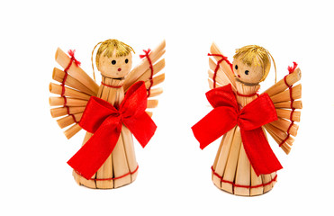 Straw christmas ornament, handmade